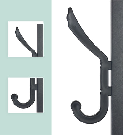 Garderobenständer mit 8 Haken und 4 Ablagen, 180 cm