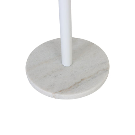 Coat Rack with 8 Hooks, Iron Frame, Marble Base