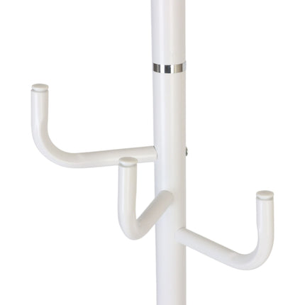Coat Rack with 8 Hooks, Iron Frame, Marble Base