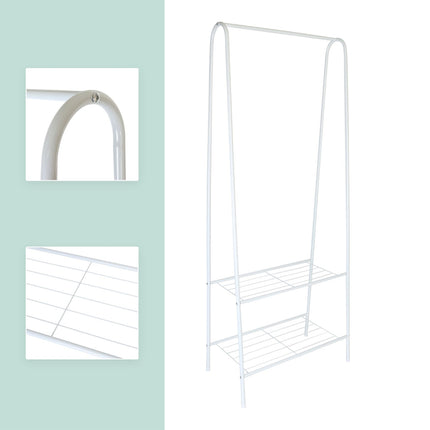 Coat Rack with Shelves – Slim Iron, Space-Saving Design