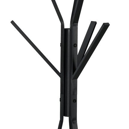 Garderobenständer mit Ablage, 6 Haken, Baumdesign