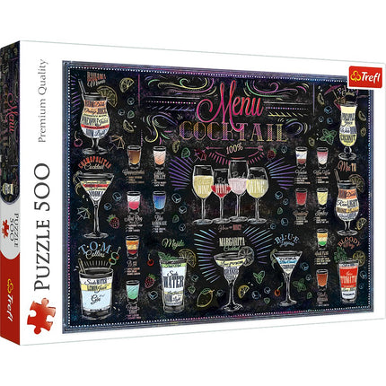 Cocktail-Menü-Puzzle, 500 Teile, lustige Aktivität für Erwachsene