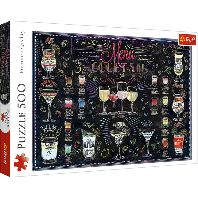Cocktail-Menü-Puzzle, 500 Teile, lustige Aktivität für Erwachsene