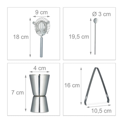 Cocktailset Edelstahl 5-teilig