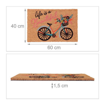 Paillasson en noix de coco pour vélo