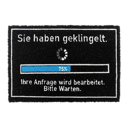 Kokos-Fußmatte 60 x 40 cm – Lustiger Spruch, rutschfest