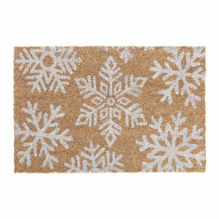Paillasson en noix de coco et flocons de neige