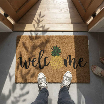 Coconut Fibre Non-Slip Welcome Mat, Indoor/Outdoor Use
