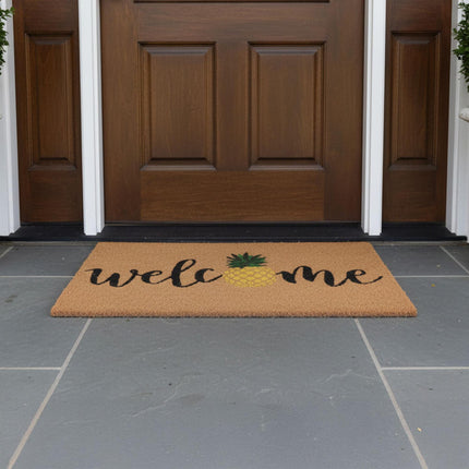 Coconut Fibre Non-Slip Welcome Mat, Indoor/Outdoor Use