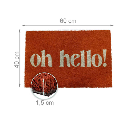 Coconut Fibre Welcome Mat, Non-Slip, Indoor/Outdoor