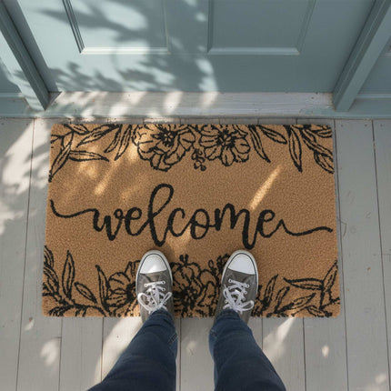 Coconut Fibre Welcome Mat – Non-Slip, Indoor/Outdoor Use