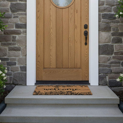 Coconut Fibre Welcome Mat – Non-Slip, Indoor/Outdoor Use