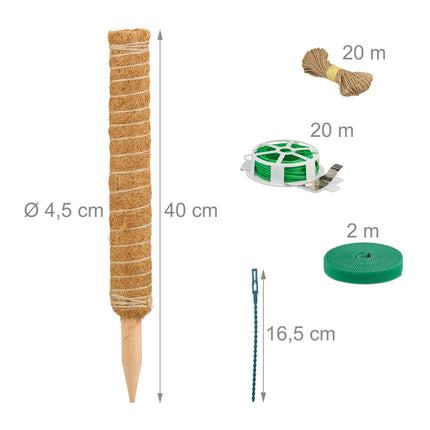 Kokosové tyče 4 ks 40 cm s příslušenstvím