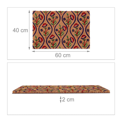 Coconut doormat flowers