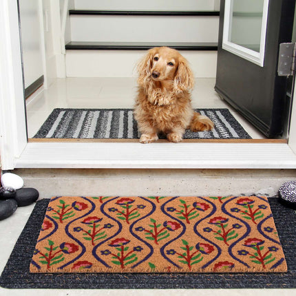 Coconut doormat flowers
