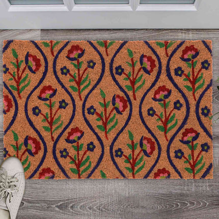 Coconut doormat flowers