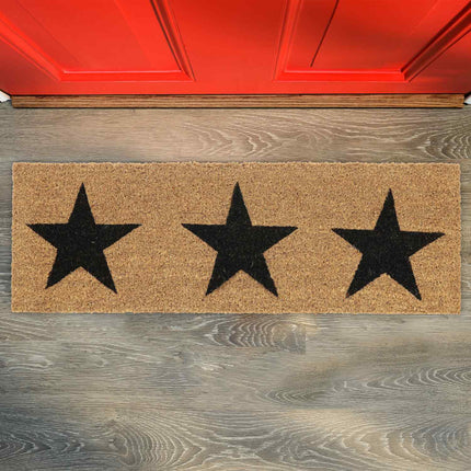 Coconut door mat stars narrow