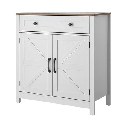 Coffee Bar Cabinet – Farmhouse, Drawer, Barn Doors, 75cm