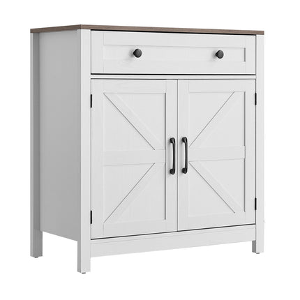 Coffee Bar Cabinet – Farmhouse, Drawer, Barn Doors, 75cm