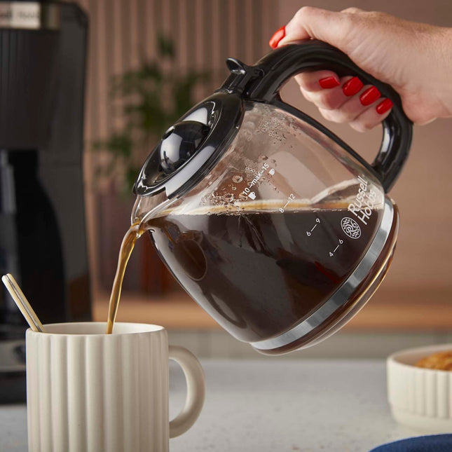 Kaffeemaschine, Schwarz, 1,25 l Fassungsvermögen