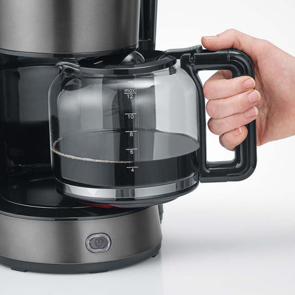 Kaffeemaschine, Dunkel-Inox, 1000W, 1.25L Fassungsvermögen