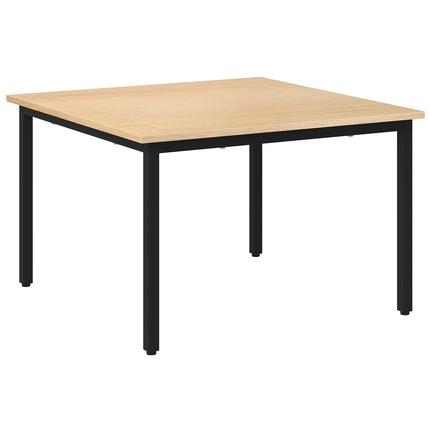 Couchtisch aus Tannenholz, Metallrahmen, 70x70x45 cm