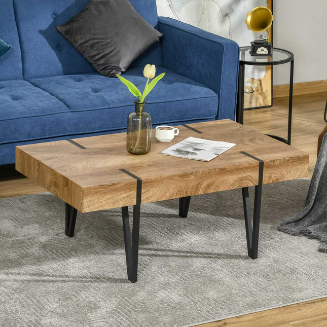 Industrial Couchtisch, verstellbare Füße, 105x60x42 cm