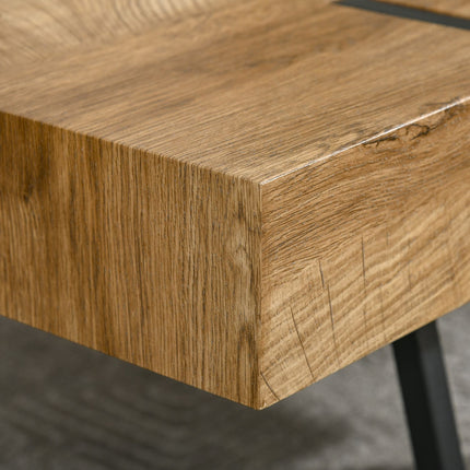Salontafel Bijzettafel Salontafel Met Verstelbare Voetsteunen Woonkamertafel Industrieel Design Mdf Metaal Natuurlijk Hout 105 X 60 X 42 Cm
