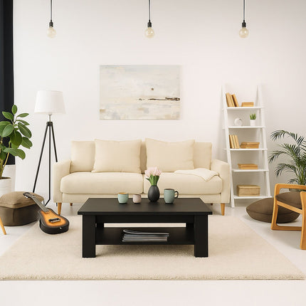 Couchtisch mit Ablage – Modernes Design, leicht zu reinigen