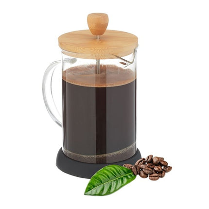 Coffee maker with bamboo lid