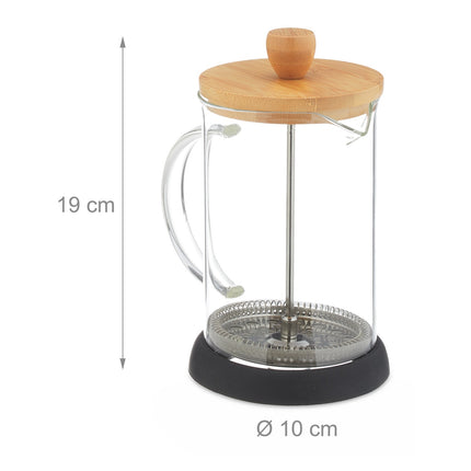 Coffee maker with bamboo lid