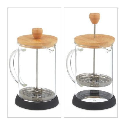 Coffee maker with bamboo lid