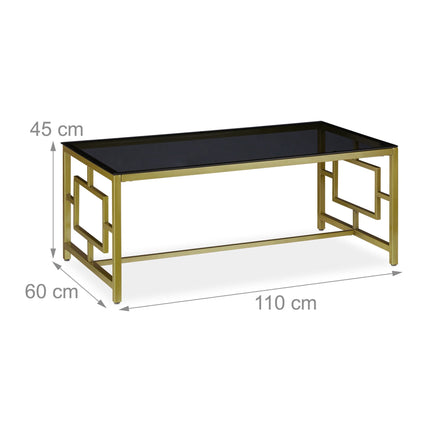 Couchtisch in Schwarz und Gold