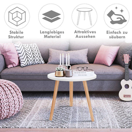 Couchtisch, Beistelltisch, Esstisch, Küchentisch, Nachttisch, Holz, weiß