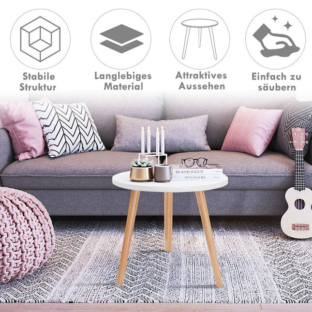 Couchtisch, Beistelltisch, Esstisch, Küchentisch, Nachttisch, Holz, weiß