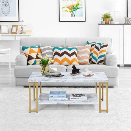 Coffee table side table sofa table side table console table coffee table golden and white