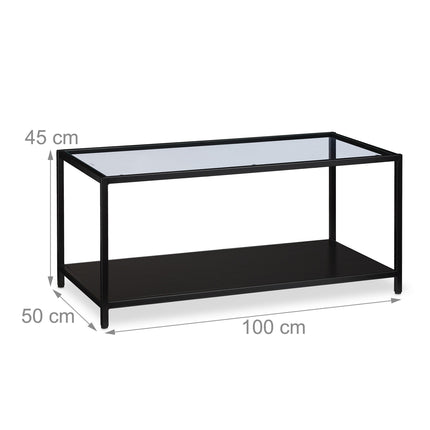 Couchtisch mit Glasplatte