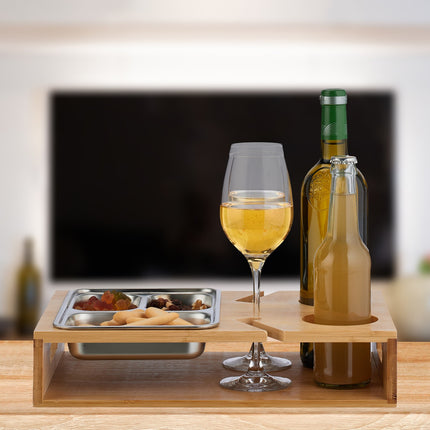 Couchtisch mit Tablett aus Edelstahl