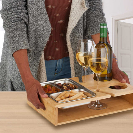 Couchtisch mit Tablett aus Edelstahl