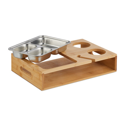 Couchtisch mit Tablett aus Edelstahl