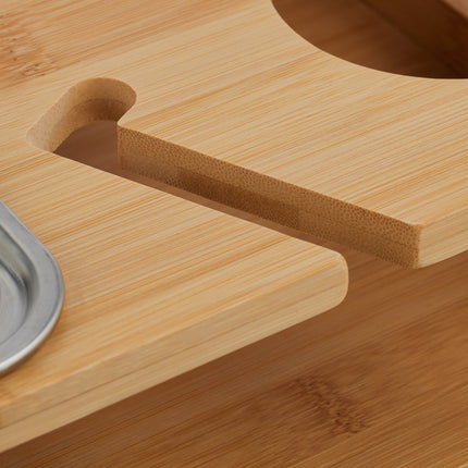 Couchtisch mit Tablett aus Edelstahl