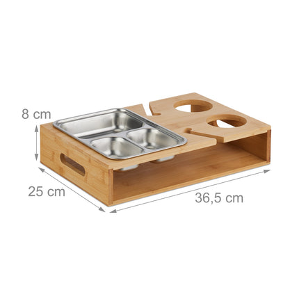 Couchtisch mit Tablett aus Edelstahl
