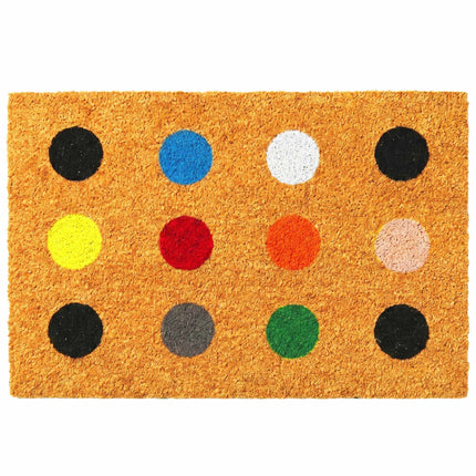 Coir Doormat, 60x40 cm, Decorative Design