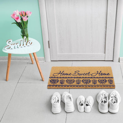 Coir Doormat with Slip-Resistant PVC Backing