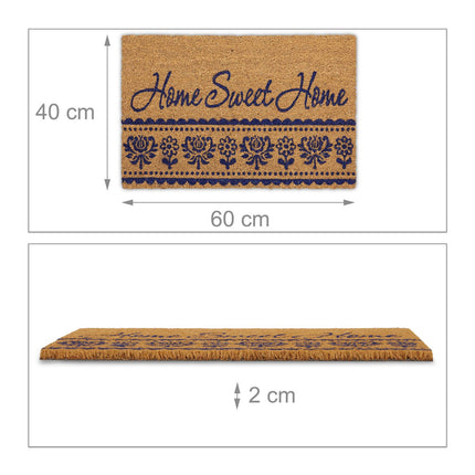 Coir Doormat with Slip-Resistant PVC Backing
