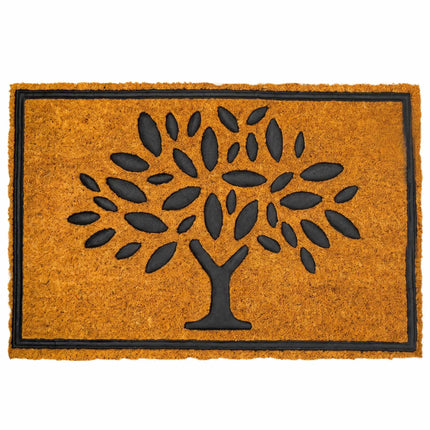 Kokos- und PVC-Fußmatte, 60x40 cm, rutschfest, für Innen- und Außenbereiche