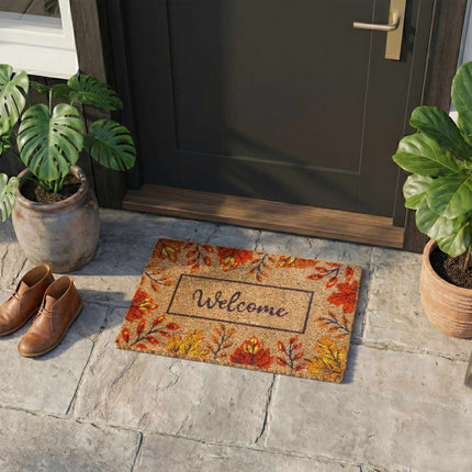 Coir Welcome Doormat, Non-Slip, 60x40 cm