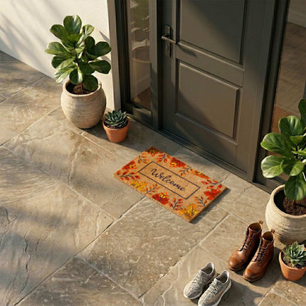 Coir Welcome Doormat, Non-Slip, 60x40 cm