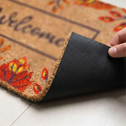 Coir Welcome Doormat, Non-Slip, 60x40 cm