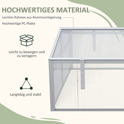 Aluminium-Frühbeet – verstellbares Dach und UV-Schutz